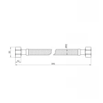 Гибкая подводка для воды SD Plus 80 см ГГ SD397W80