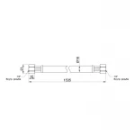 Шланг для газа Thermo Alliance белый 1/2