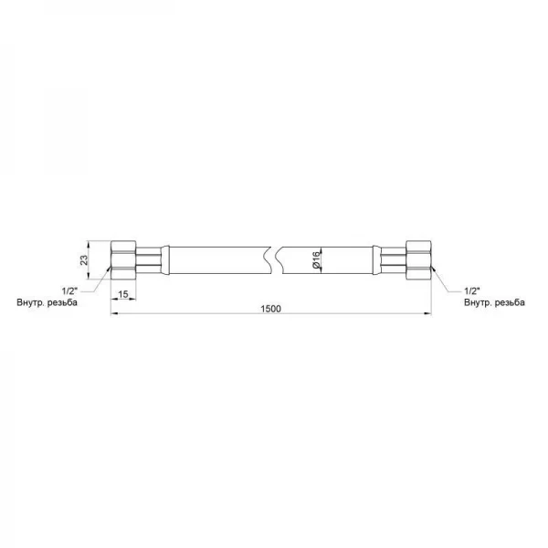 Шланг для газа Thermo Alliance черный 1/2