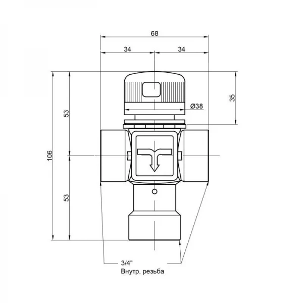 Смеситель термостатический Icma 3/4