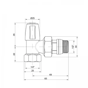 Кран радиаторный Icma 1/2