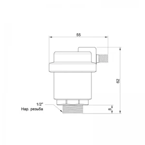 Повітровідвідник автоматичний Icma 1/2