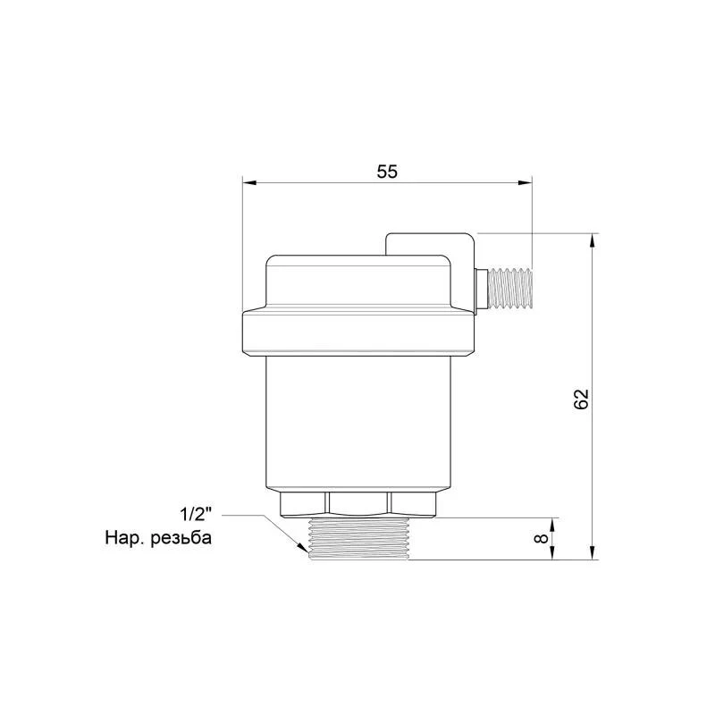 Повітровідвідник автоматичний Icma 1/2