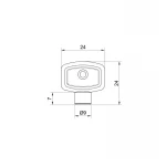 Ключ металлический Icma для крана Маевского №718