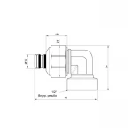 Уголок обжимной Icma 16х1/2