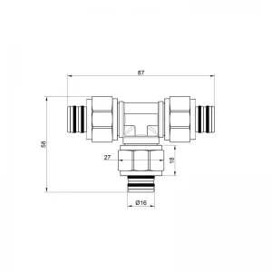 Трійник обжимний Icma 20 №546