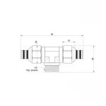 Тройник обжимной Icma 16х1/2