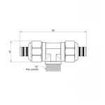 Тройник обжимной Icma 20х1/2