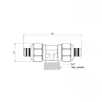 Тройник обжимной Icma 16х3/4