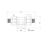 Трійник обжимний Icma 16х1/2