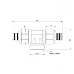 Трійник обжимний Icma 16х1/2