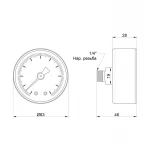 Манометр Icma 1/4