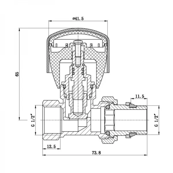 Кран радиаторный SD Forte Powerful 1/2