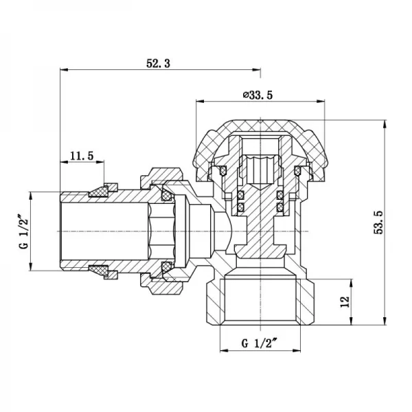 Кран радиаторный SD Forte Powerful 1/2