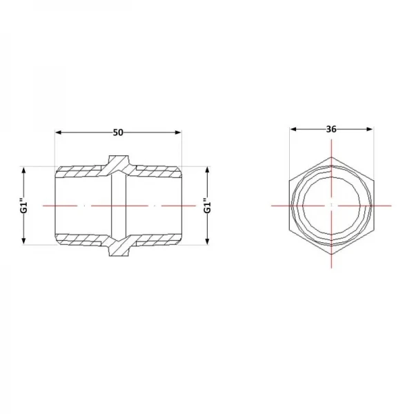 Ниппель чугунный 1