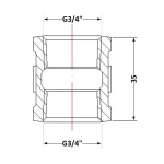 Муфта чугунная 3/4