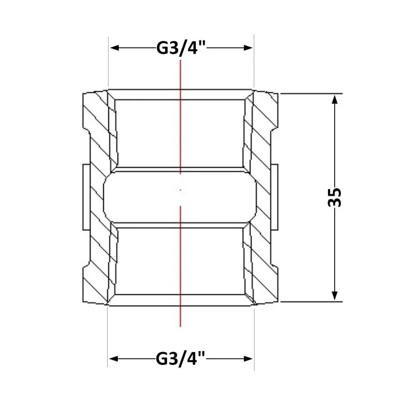 Муфта чавунна 3/4