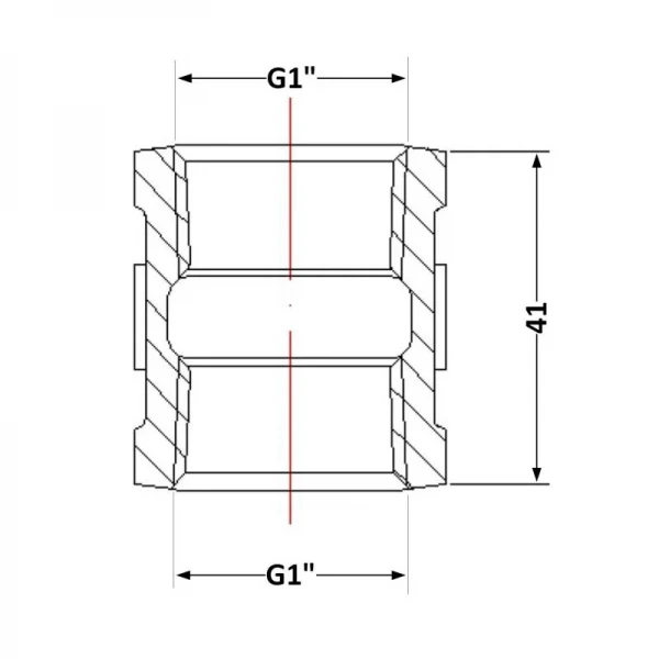 Муфта чугунная 1