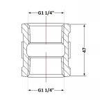 Муфта чугунная 1