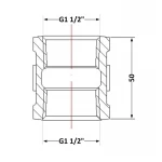 Муфта чугунная 1