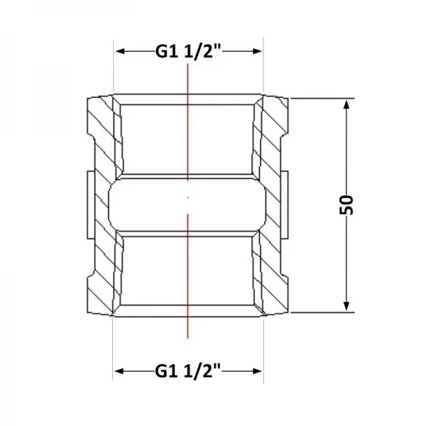 Муфта чугунная 1