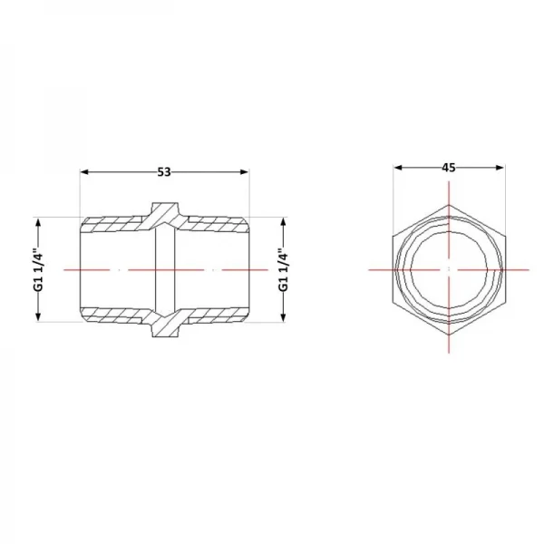 Ниппель чугунный 1