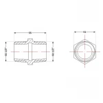 Ниппель чугунный 1