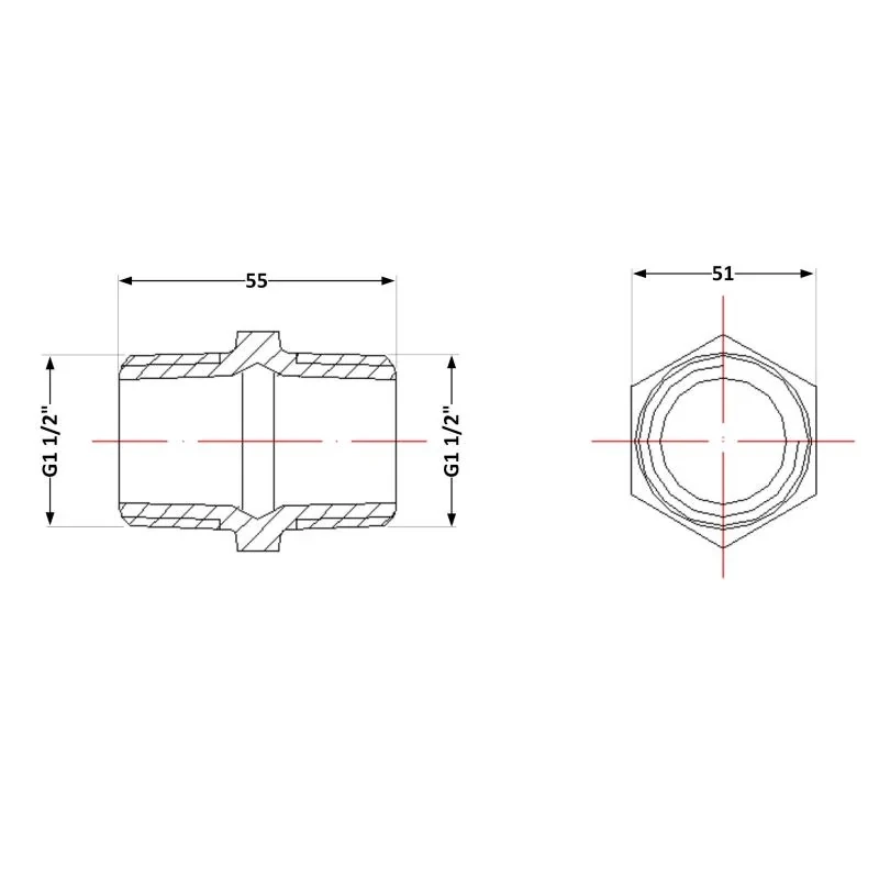Ніпель чавунний 1