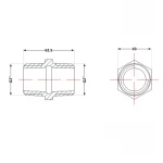 Ниппель чугунный 2