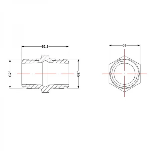 Ниппель чугунный 2