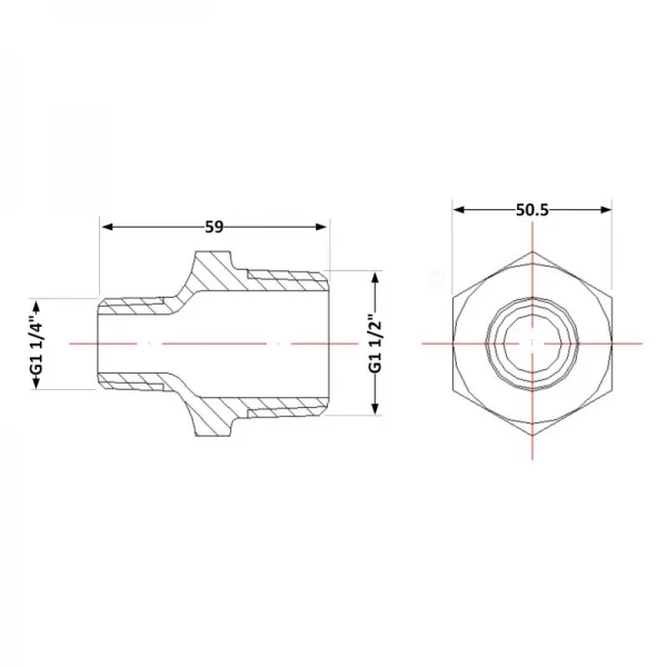 Ниппель чугунный 1