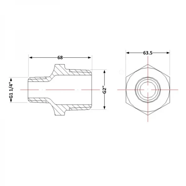 Ниппель чугунный 2