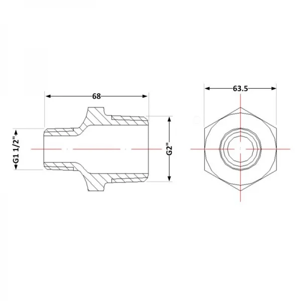Ниппель чугунный 2