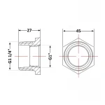 Футорка чугунная 1