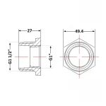 Футорка чугунная 1