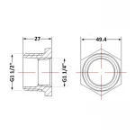 Футорка чугунная 1