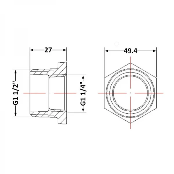 Футорка чугунная 1