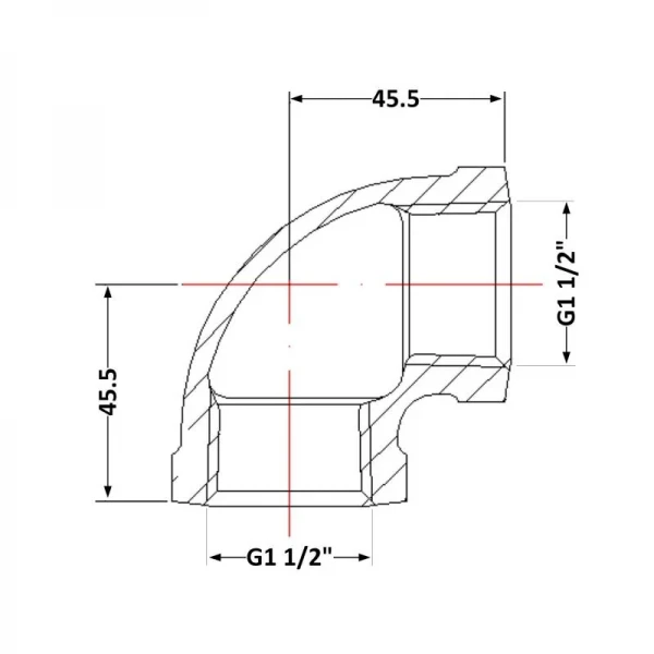 Угол чугунный 1