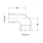 Угол чугунный 1