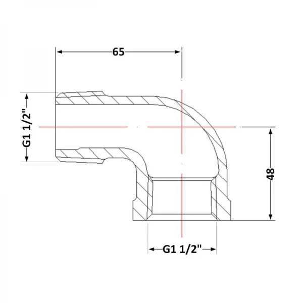 Угол чугунный 1