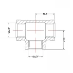 Тройник чугунный 1/2