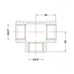 Тройник чугунный 3/4