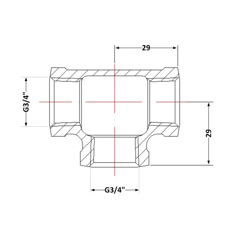 Трійник чавунний 3/4