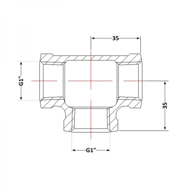Тройник чугунный 1