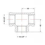 Тройник чугунный 1