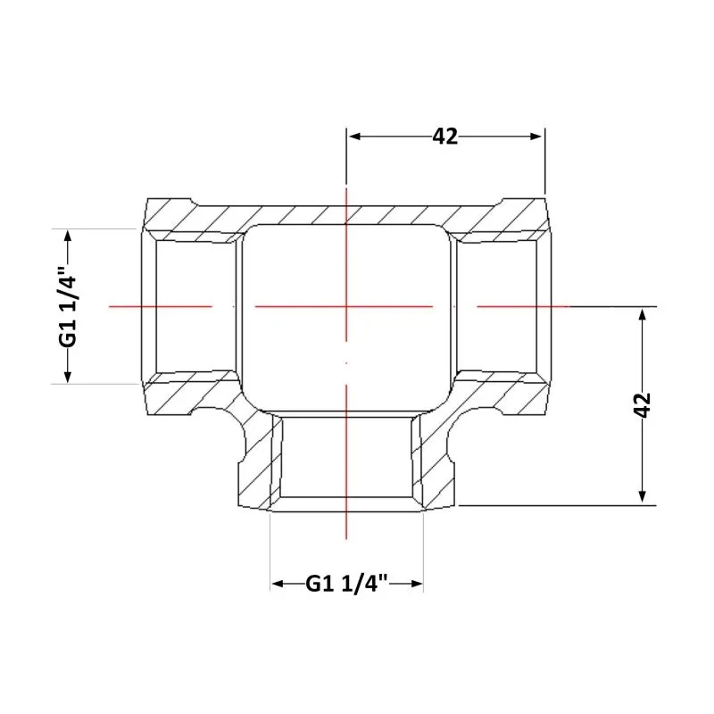 Трійник чавунний 1