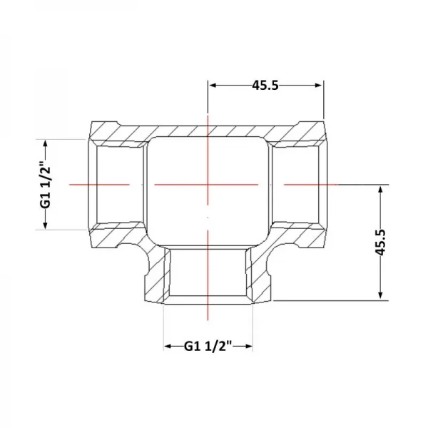 Тройник чугунный 1