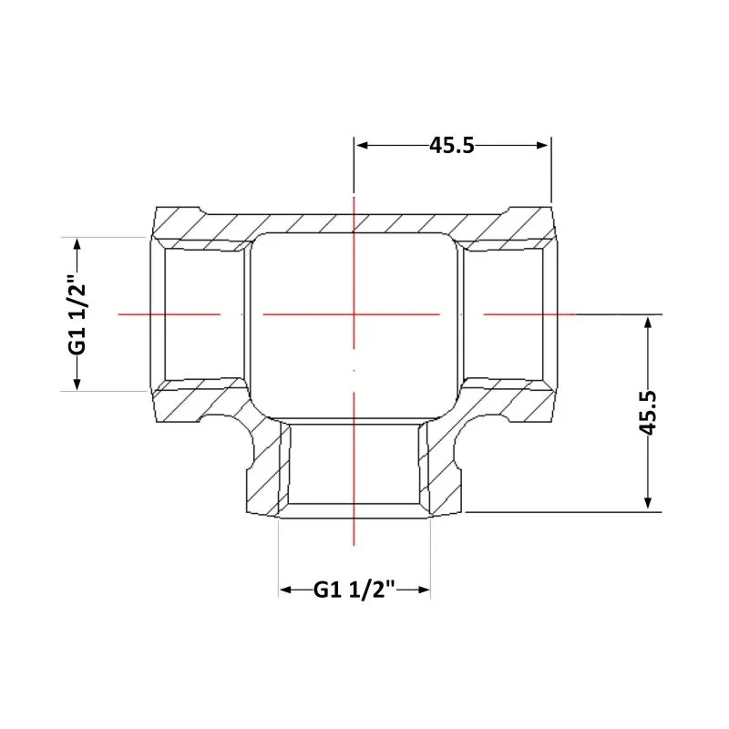 Трійник чавунний 1