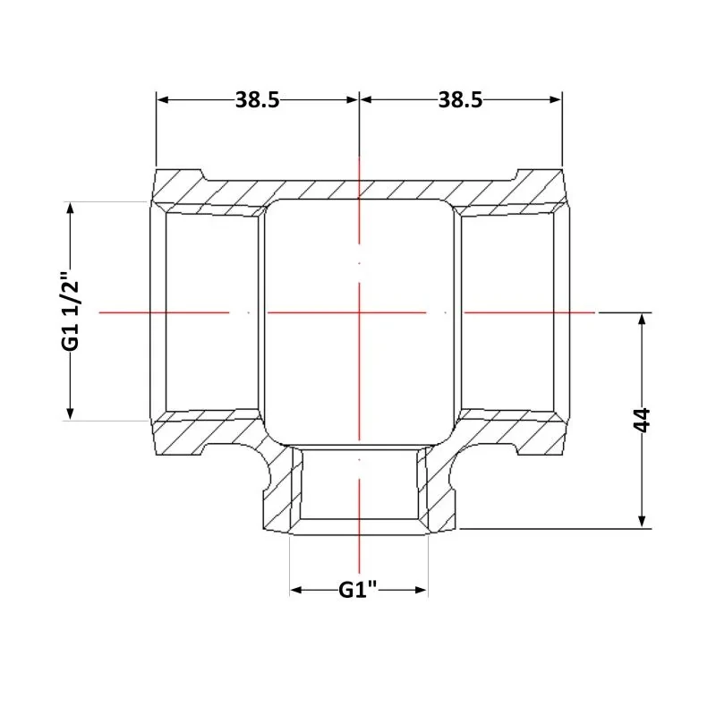 Трійник чавунний 1