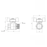 Кран шаровой SD Plus 3/4